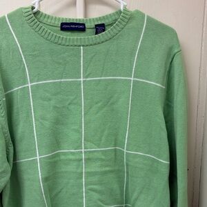 John Ashford Men's Mint Green Crewneck Sweater